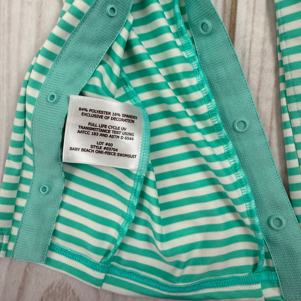 Coolibar 18-24 Months Baby Beach Surfboard Striped Swimsuit UPF 50+ One-Piece - Picture 4 of 4